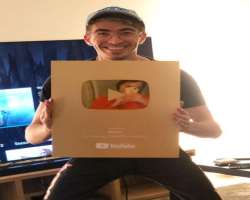He has been honoured with a silver button by YouTube for his channel.